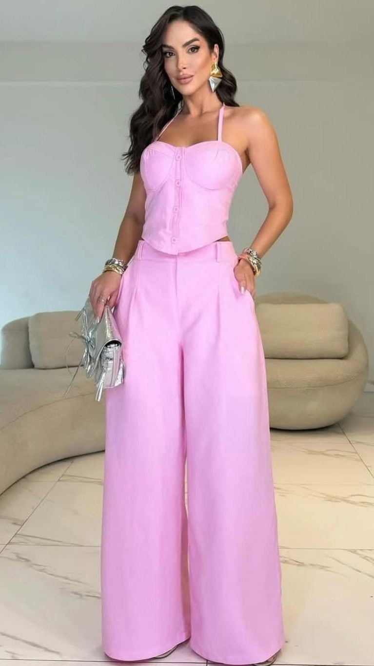Conjunto Cropped e Calça Kelly