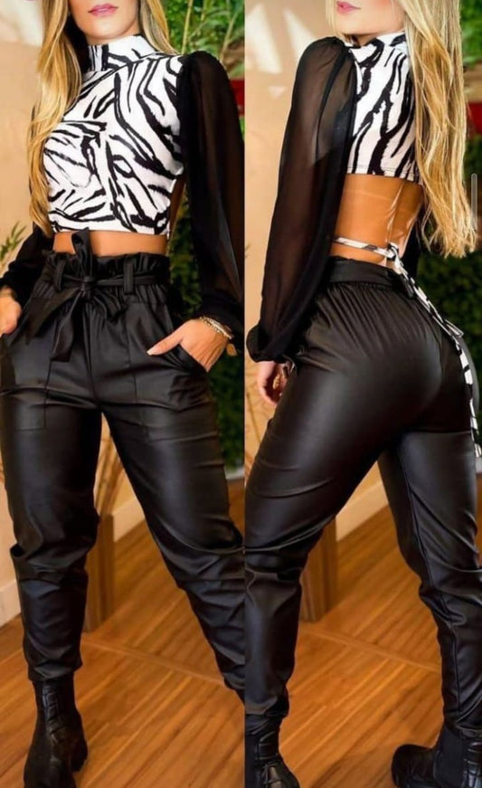 Conjunto Calça e Cropped Vanessa