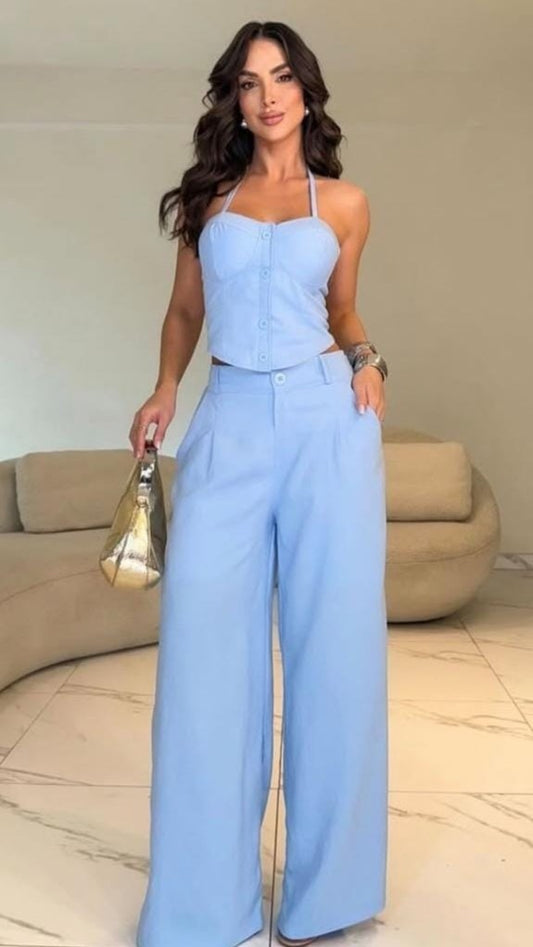 Conjunto Cropped e Calça Kelly